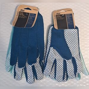 Women's Gardening Gloves Size Large Blue Hawk New